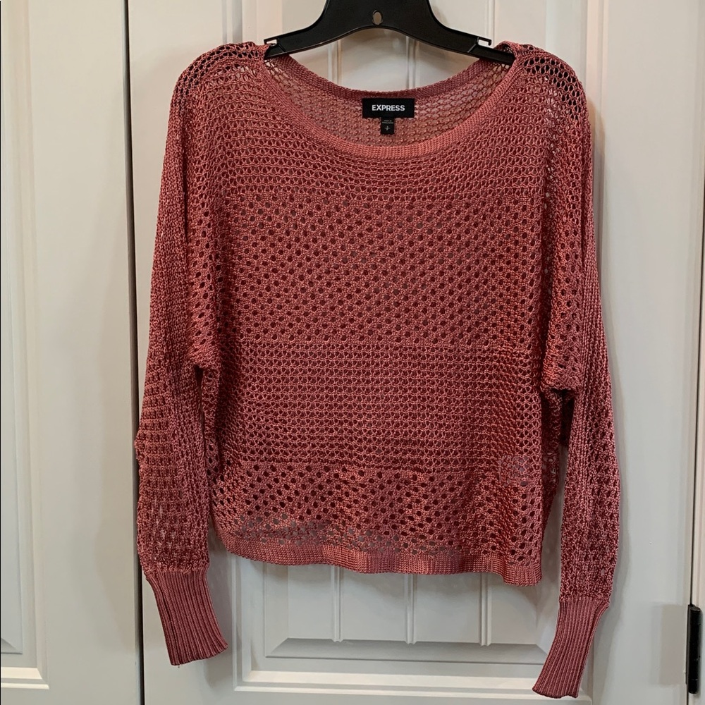 EXPRESS Dark Blush Nutmeg Dolman Sleeve Sweater S